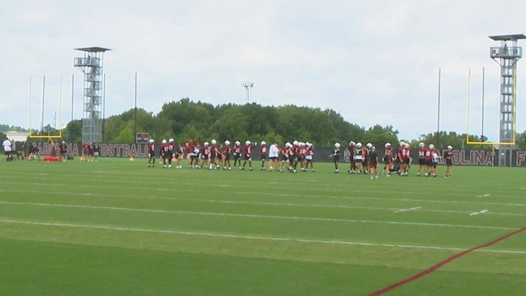 An early morning workout for the Gamecocks who kick off preseason practice