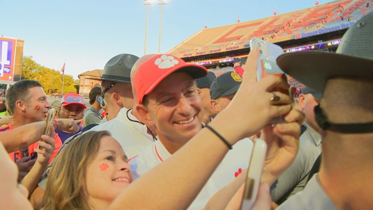 Dabo on the state of the fan base 985 percent of our fans are amazing