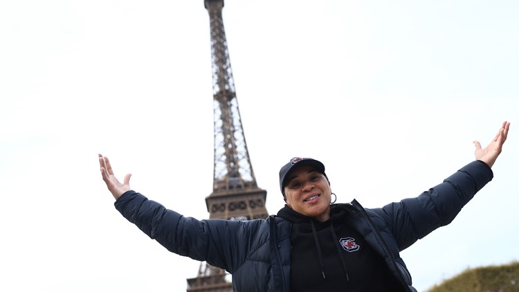 Were the first but we wont be the last | Coach Dawn Staley on NCAA first in Paris