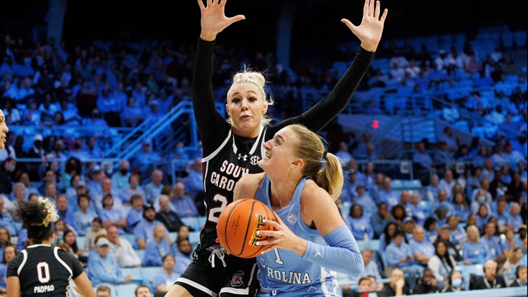 No 1 South Carolina rallies from 11 down to beat No 24 UNC 65 58 in ACCSEC Challenge