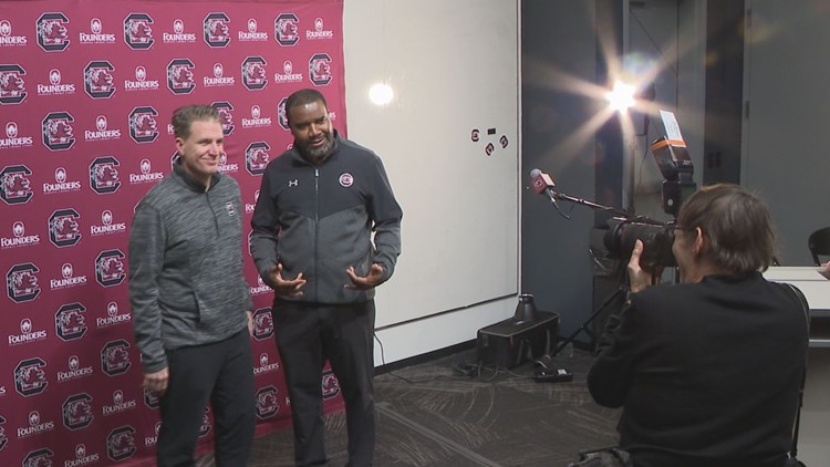 New Gamecock assistant football coaches strike a pose