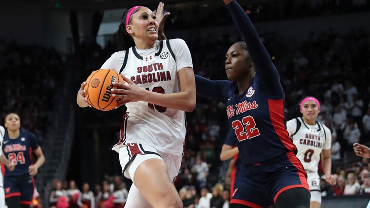 Kamilla Cardosos big second half leads No 1 South Carolina to 19th straight win over Ole Miss 85 56