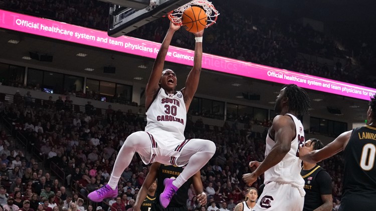 Collin Murray Boyles No 15 South Carolina pull away in second half for 75 60 victory over Vanderbilt