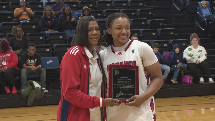 Reigning national player of the week Lauryn Taylor leads Francis Marion to a Homecoming win