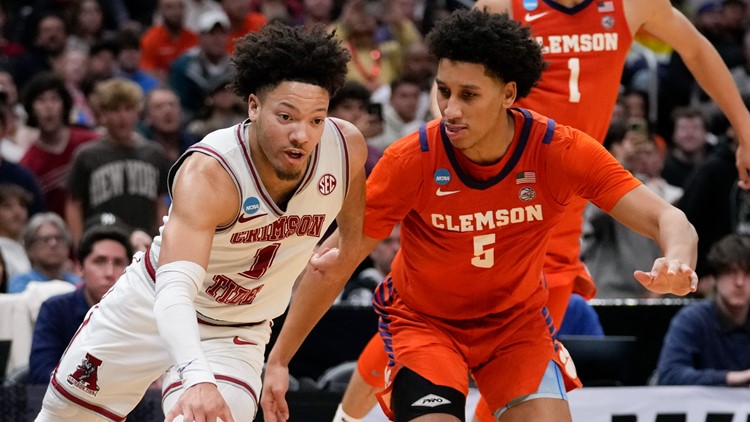 Alabama rides tidal wave of 3 pointers to beat Clemson 89 82 and reach 1st Final Four ever