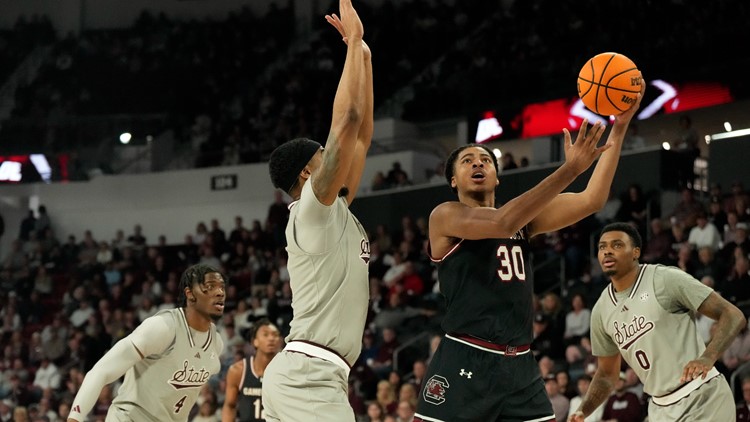 No 17 South Carolina beats Mississippi St 93 89 in OT to finish impressive regular season