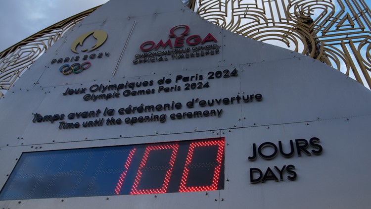 Countdown clock for Paris Olympics hits 100 day mark on same day Olympic Torch is lit