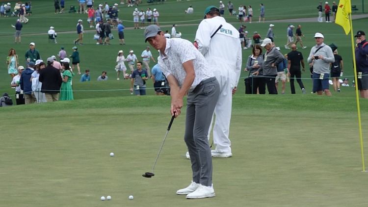 Meet the amateur golfer from Georgia Tech whos larger than life at this years Masters literally