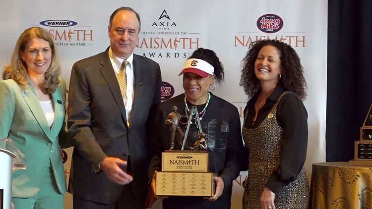 Dawn Staley wins the Naismith Coach of the Year Award for 3rd straight year