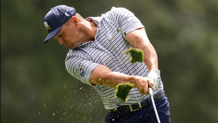 Bryson DeChambeau puts on a Masters clinic and takes a 1 shot lead over Scottie Scheffler