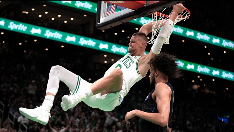 Celtics rout Mavericks 107 89 in Game 1 of NBA Finals behind Brown returning Porzingis