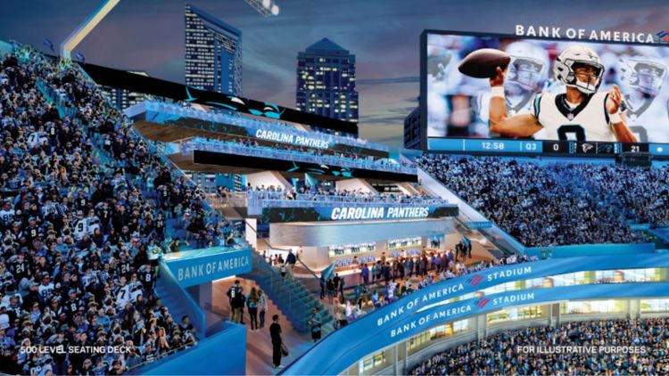 David Tepper city of Charlotte share proposal for major upgrades at Bank of America Stadium