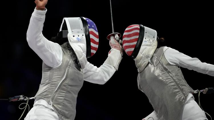 Two USA fencers faced off in womens gold medal round Heres who won