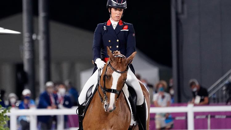 Olympic equestrian champion Charlotte Dujardin shown repeatedly whipping horse on video