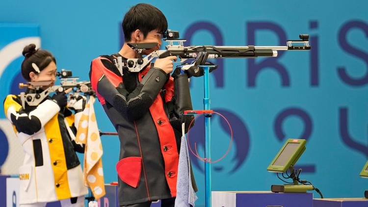 First medals of the 2024 Olympics handed out in mixed team air rifle shooting