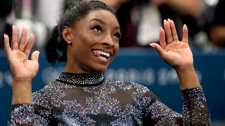 What time does Simone Biles compete on Tuesday