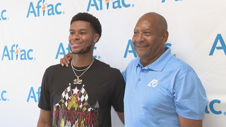 The Alex English Basketball Skills Camp brings out the stars to deliver a strong message to the kids