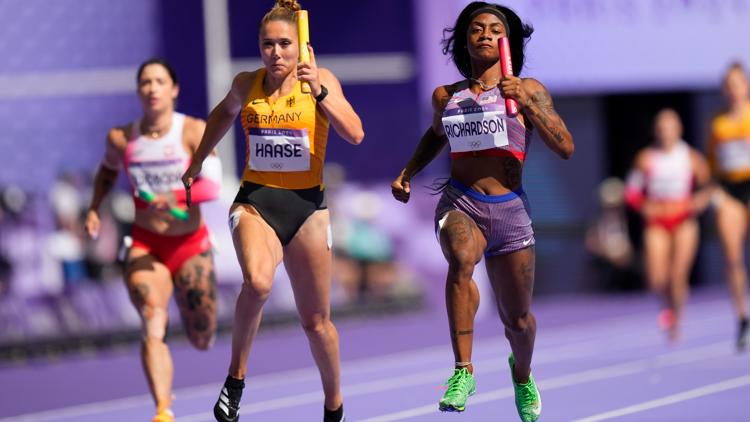 Paris Preview Aug 9 Richardson leads US women in 4x100 final