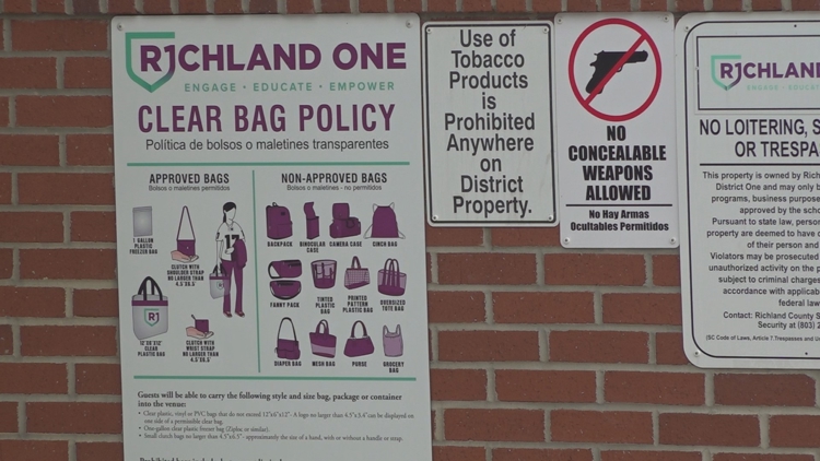 Were going to be firm on the clear bag policy Richland One officials keep safety top of mind at sporting events