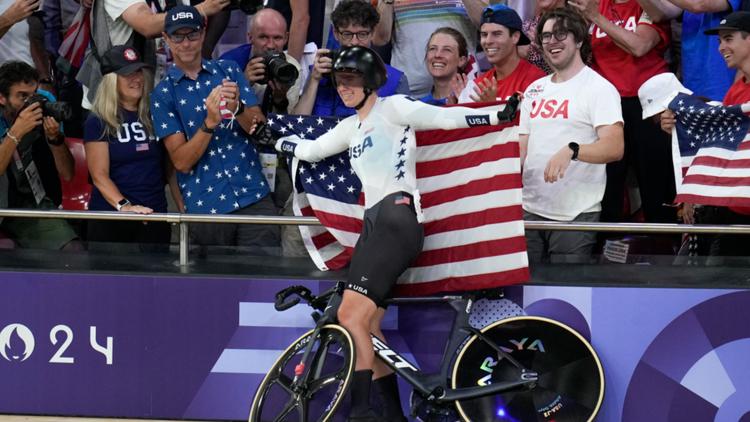 Jennifer Valente defends Olympic omnium gold to wrap up best Summer Games for US cycling in 40 years