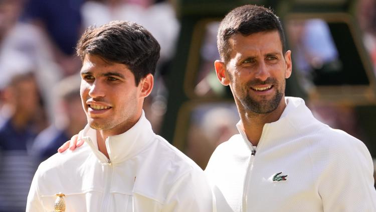 Novak Djokovic and Carlos Alcaraz meet for the Olympic tennis mens singles gold