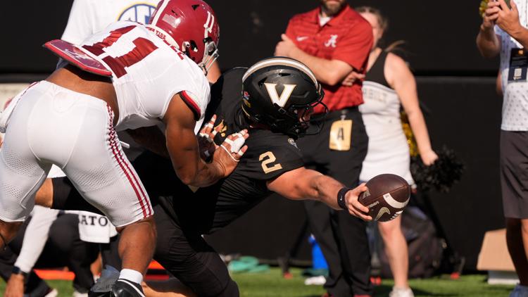 Vanderbilt takes down No. 1 Alabama 40-35 in historic college football victory