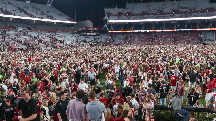 The Price of Success South Carolina fined $250000 after fans stormed the field following the win over Texas AM