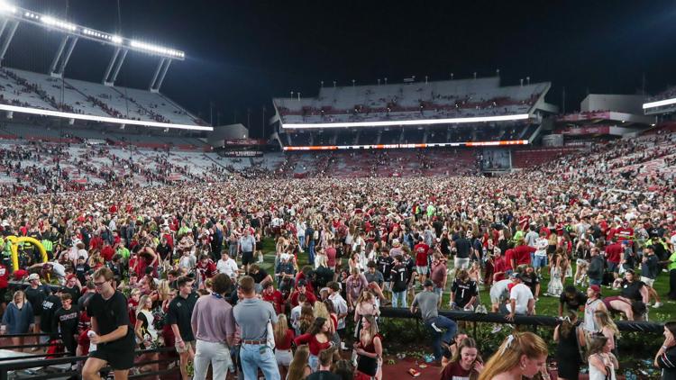 SEC fines South Carolina $250000 after fans rush field following win over top 10 Texas AM