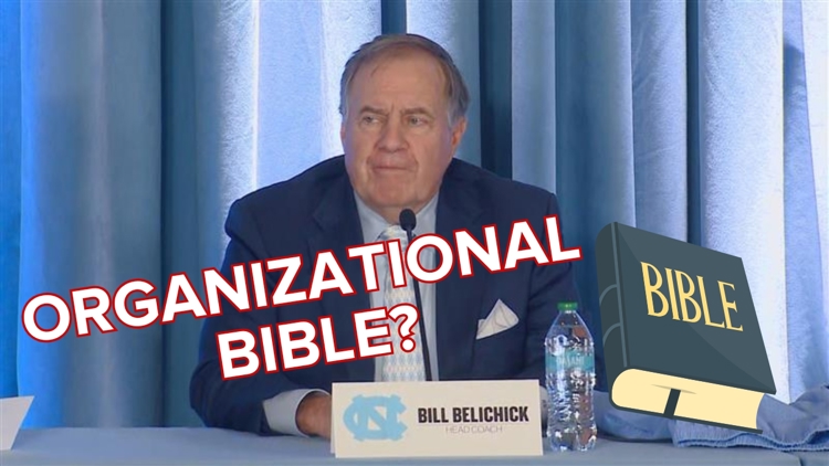 Heres what Belichick said about those rumors of a 400 page Organizational Bible for UNC