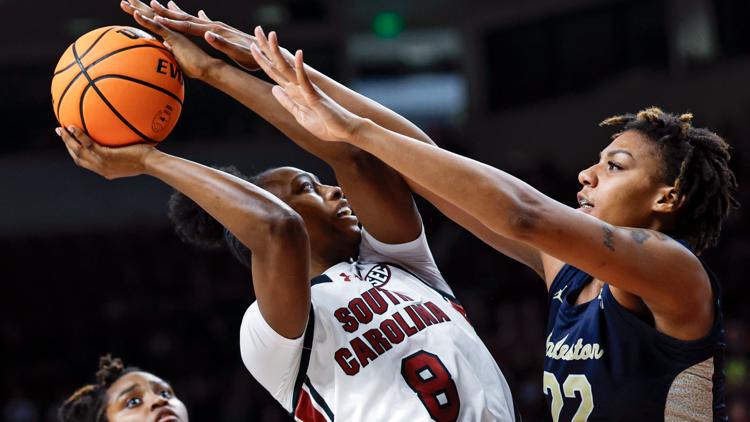 Edwards scores 20 as South Carolina wins 64th straight at home 82 46 over Charleston Southern