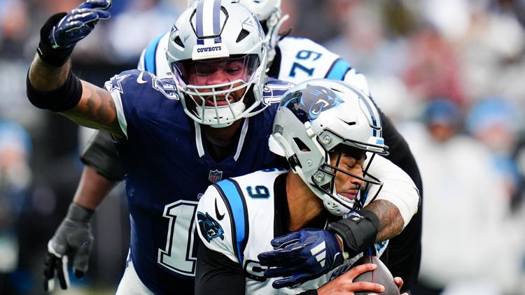 Panthers stumble as Cowboys dominate 30 14 behind Rushs 3 TDs