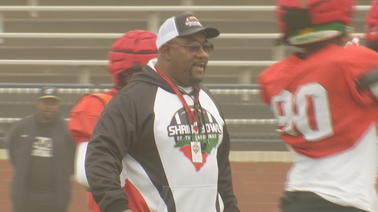 Longtime high school coach will lead the South Carolina Shrine Bowl Team in Saturdays annual showcase of talent from the Carolinas