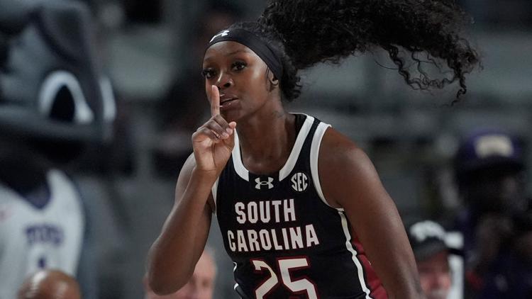 Third ranked South Carolina women post a convincing win at No 9 TCU 85 52