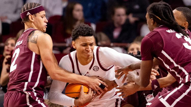 Hubbard’s OT free throws rescue No. 14 Mississippi State in 65-60 win over South Carolina