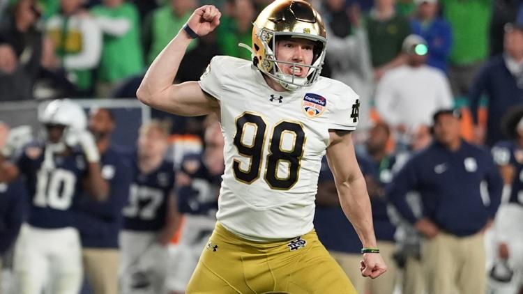 Notre Dame gets late pick and field goal to make title game with 27-24 win over Penn State