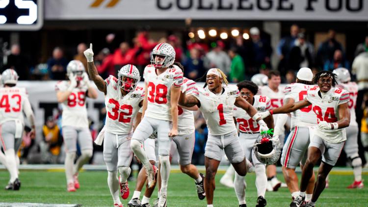 Ohio State wins 1st national title since 2014 outlasting Notre Dame 34 23 in CFP championship game