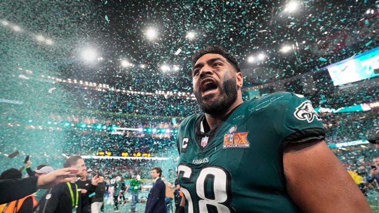 Eagles Jordan Mailata makes history in Australia with Super Bowl win