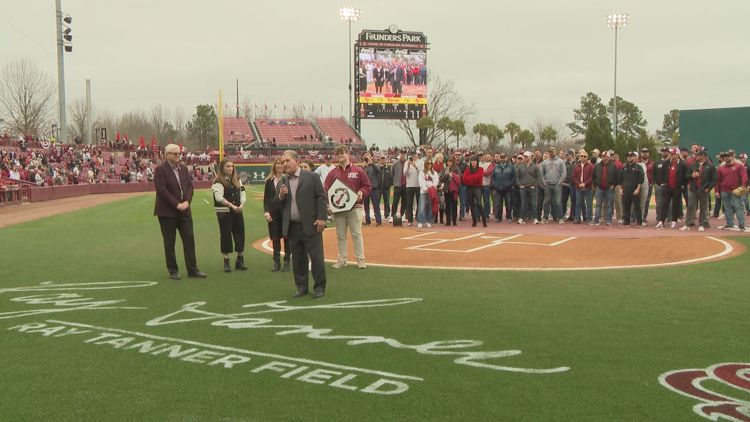 On Ray Tanners day the field is officially dedicated in his honor with former players in attendance