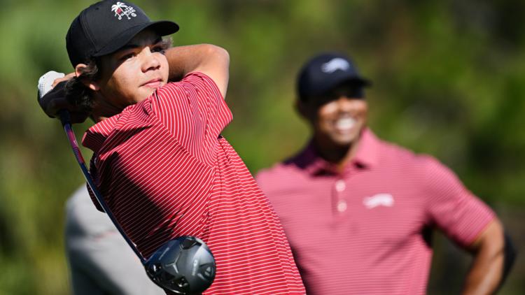 Tiger Woods’ son Charlie wins his first American Junior Golf Association event