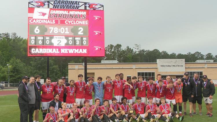 Cardinal Newman boys soccer team secures a sixth consecutive state championship