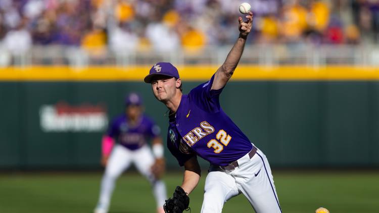 Andersons 3 hitter against Coastal Carolina in CWS finals opener puts LSU 1 win away from title