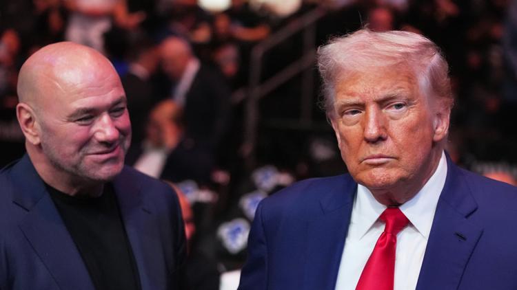Trump attends UFC championship fight in New Jersey, taking a break from politics, Musk feud
