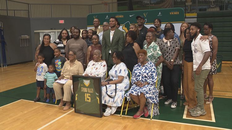 PJ Dozier returns to his alma mater for a special ceremony