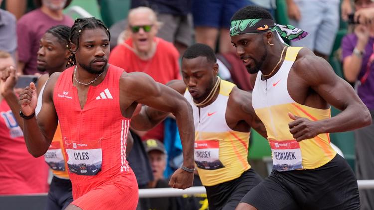 Bednarek and Lyles in heated exchange after US 200 meter final