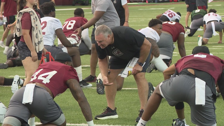 Gamecocks open fall camp with high hopes missing one key player