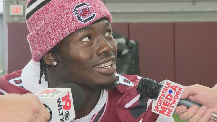 South Carolina wide receiver Nyck Harbor has found another gear