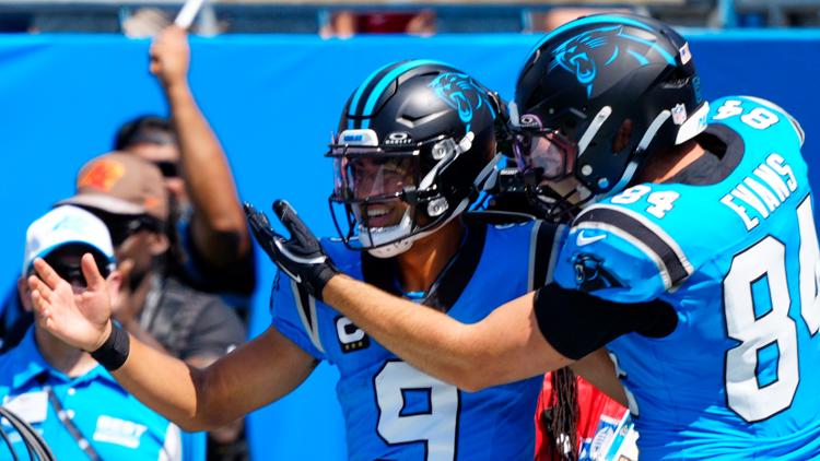 Panthers dominate Falcons 30 0 for first win of the season