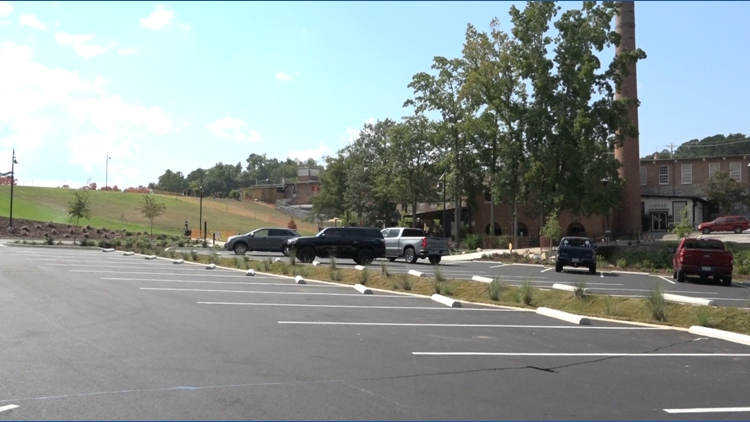 72 space parking lot opens next to Old Mill in Lexington 10 years after washout