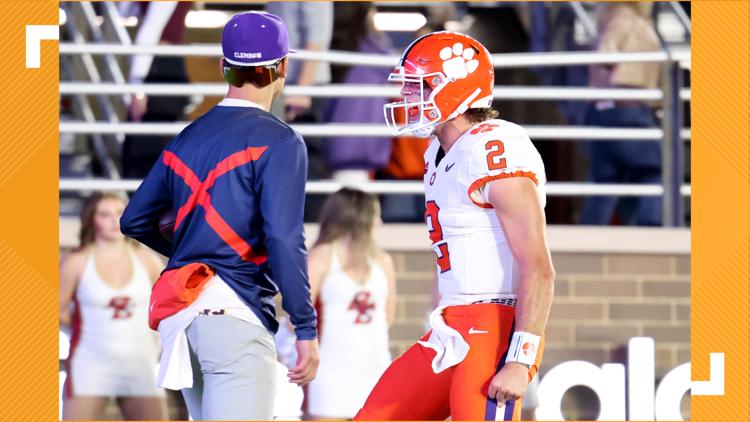Cade Klubnik throws for a TD and runs for one before injury in Clemson’s 41-10 victory over BC