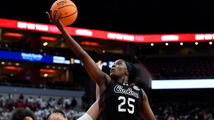 No 3 South Carolina women outlast No 22 Louisville 79 77 in ACCSEC Challenge